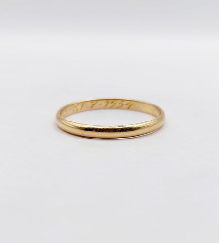 63 Alliance vintage gravée en or 18k 58 Facettes A07613