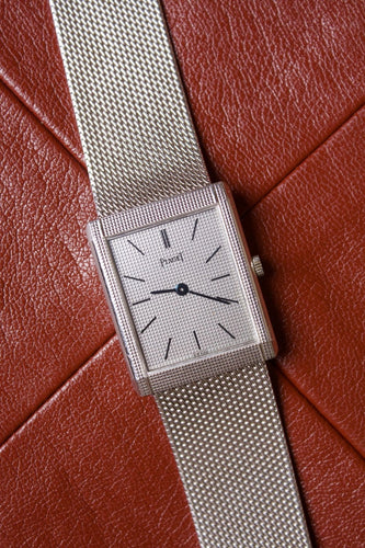 Montre Piaget Tank - Montre extra-plate en or blanc Clous de Paris 58 Facettes MONTRE-013
