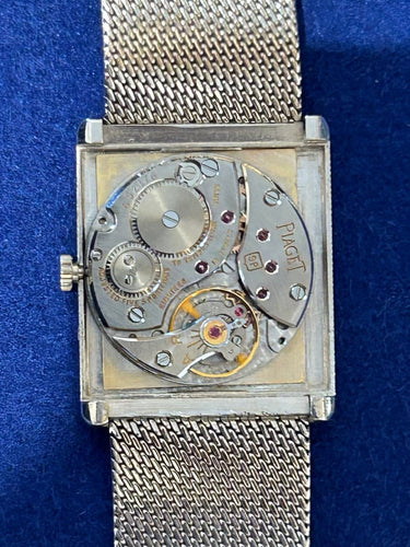 Montre Piaget Tank - Montre extra-plate en or blanc Clous de Paris 58 Facettes MONTRE-013