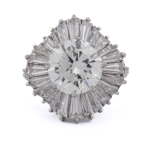 51 Bague en platine avec diamants et certificat IGS London 58 Facettes AN704 '(00869)