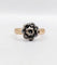 60 Victorienne - Bague marguerite en or rose 18k, argent et diamants 58 Facettes A07628