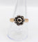 60 Victorienne - Bague marguerite en or rose 18k, argent et diamants 58 Facettes A07628