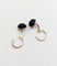 Dormeuses antiques en or rose 18k et jais gravé d'étoiles 58 Facettes A07630