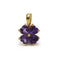 Pendentif Trèfle - Pendentif en or jaune et améthystes 58 Facettes 260183R