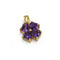 Pendentif Trèfle - Pendentif en or jaune et améthystes 58 Facettes 260183R
