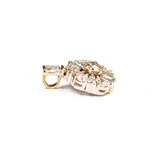 Pendentif rosace diamants poires et  tapers or blanc_profil.jpg