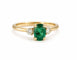 50 Solitaire - Bague en or jaune, émeraude ovale et diamants 58 Facettes 90982-AC13063