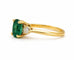 50 Solitaire - Bague en or jaune, émeraude ovale et diamants 58 Facettes 90982-AC13063