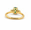 50 Solitaire - Bague en or jaune, émeraude ovale et diamants 58 Facettes 90982-AC13063