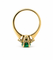 50 Solitaire - Bague en or jaune, émeraude ovale et diamants 58 Facettes 90982-AC13063