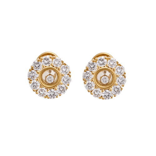 Chopard Happy Diamonds - Boucles d'oreilles en or jaune et diamants