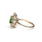 51 Bague entourage en or blanc et platine, émeraude et diamants 58 Facettes LMB-379