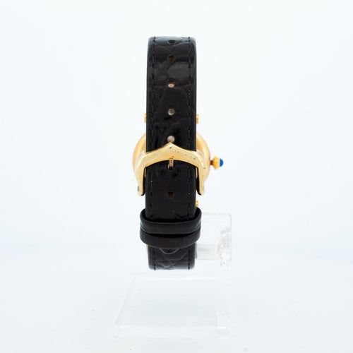 Montre Cartier Must Vendôme - Montre SM en vermeil à cadran noir 58 Facettes 567