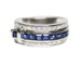 Bague 54 Guy Laroche - Bague bandeau « Ceinture » en or blanc 750, saphirs et diamants 58 Facettes C2259