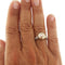 59 Bague vintage en or blanc avec diamants et perle de Tahiti 58 Facettes G3997