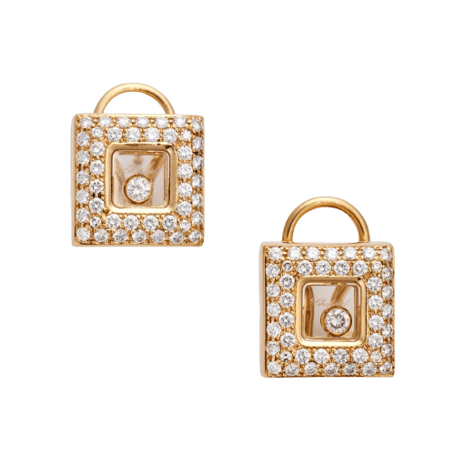 Chopard Happy Diamonds - Boucles d'oreilles en or jaune et diamants