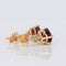 Boucles d'oreilles Boucles d'oreilles en or jaune 14 ct et grenats cœur 58 Facettes E0037