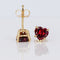 Boucles d'oreilles Boucles d'oreilles en or jaune 14 ct et grenats cœur 58 Facettes E0037
