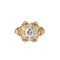 Boucheron - Bague cocktail en or jaune, platine et diamants