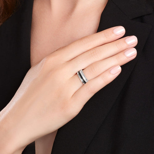 53 Boucheron Quatre Black Edition - Bague en or blanc et diamants 58 Facettes 288