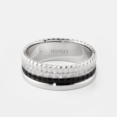53 Boucheron Quatre Black Edition - Bague en or blanc et diamants 58 Facettes 288