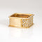 Bague 58 Bague bandeau carrée des années 1970 en or jaune 14k et diamants 58 Facettes G13949