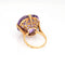 Bague 54 Bague cocktail rétro en or jaune 18 carats et améthyste 58 Facettes G13969