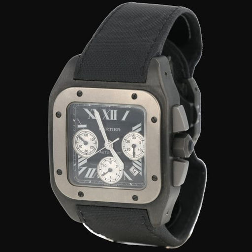 Montre Cartier Santos 100 Chronograph - Montre en acier 58 Facettes MT47606
