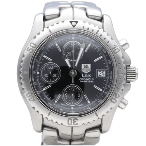 Montre TAG Heuer Link - Montre chronographe en acier 58 Facettes MT47425