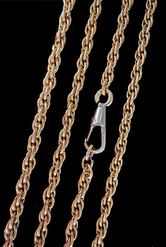 Collier maille jaseron triple en or jaune 14K 58 Facettes Collier 2