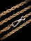 Collier maille jaseron triple en or jaune 14K 58 Facettes Collier 2