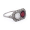 61 Bague Art déco en platine avec rubis et diamants 58 Facettes AN606 (00539)