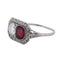 61 Bague Art déco en platine avec rubis et diamants 58 Facettes AN606 (00539)