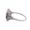 61 Bague Art déco en platine avec rubis et diamants 58 Facettes AN606 (00539)