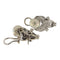 Boucles d'oreilles en or blanc, diamants et perles 58 Facettes G3996