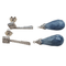 Boucles d'oreilles en or blanc, saphirs et diamants 58 Facettes PE674