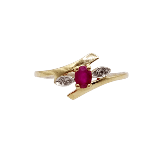 54.5 Bague Art nouveau en or 18K et rubis 58 Facettes A07635