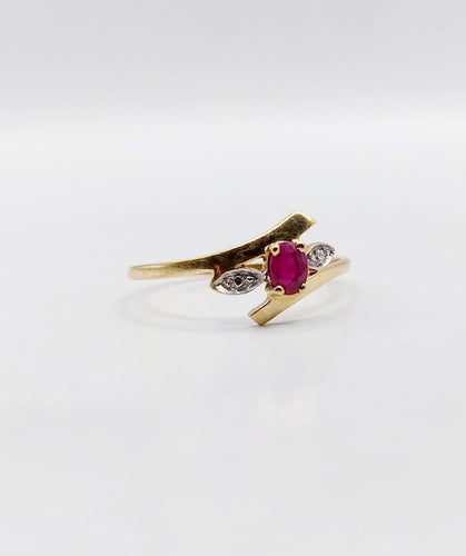 54.5 Bague Art nouveau en or 18K et rubis 58 Facettes A07635