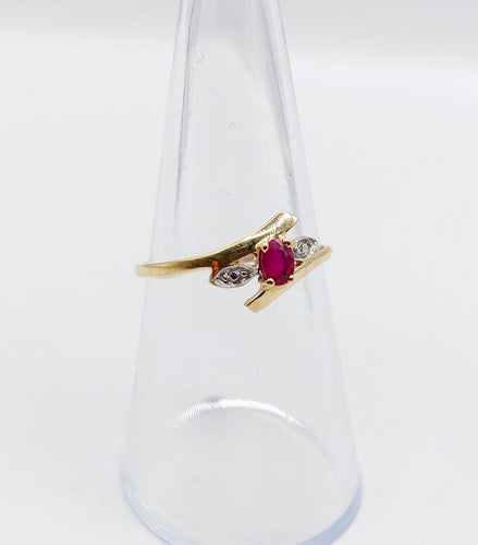 54.5 Bague Art nouveau en or 18K et rubis 58 Facettes A07635