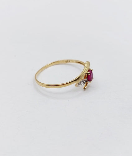 54.5 Bague Art nouveau en or 18K et rubis 58 Facettes A07635