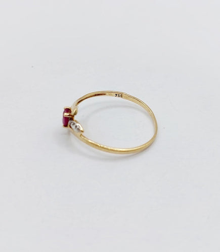 54.5 Bague Art nouveau en or 18K et rubis 58 Facettes A07635