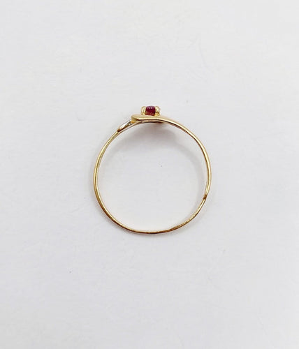 54.5 Bague Art nouveau en or 18K et rubis 58 Facettes A07635