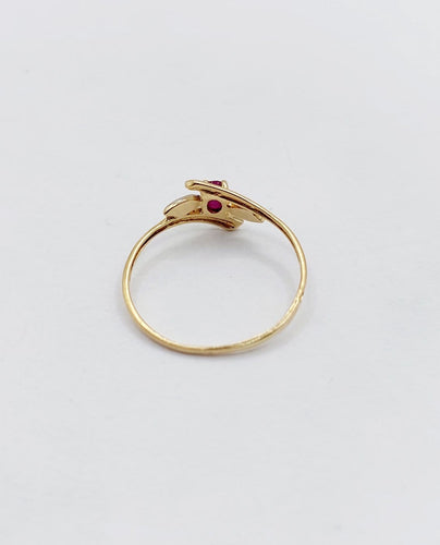 54.5 Bague Art nouveau en or 18K et rubis 58 Facettes A07635