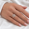 58 Bague ancienne marguerite en or jaune 18 ct et diamants 58 Facettes AN690 (05419)