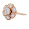 58 Bague ancienne marguerite en or jaune 18 ct et diamants 58 Facettes AN690 (05419)