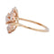 58 Bague ancienne marguerite en or jaune 18 ct et diamants 58 Facettes AN690 (05419)
