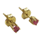 Boucles d'oreilles fleurs en or 18k, nacre et rubis 58 Facettes T289PI25