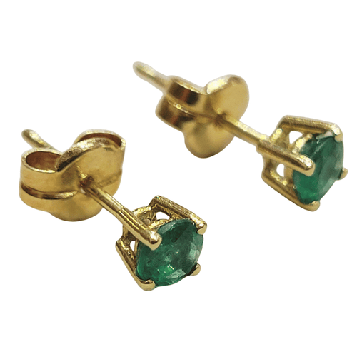 Boucles d'oreilles fleurs en or 18k, nacre et émeraudes 58 Facettes TA29PI688