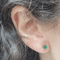 Boucles d'oreilles fleurs en or 18k, nacre et émeraudes 58 Facettes TA29PI688