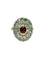 59.5 Bague ancienne en or jaune 18K, rubis et diamants 58 Facettes 2085